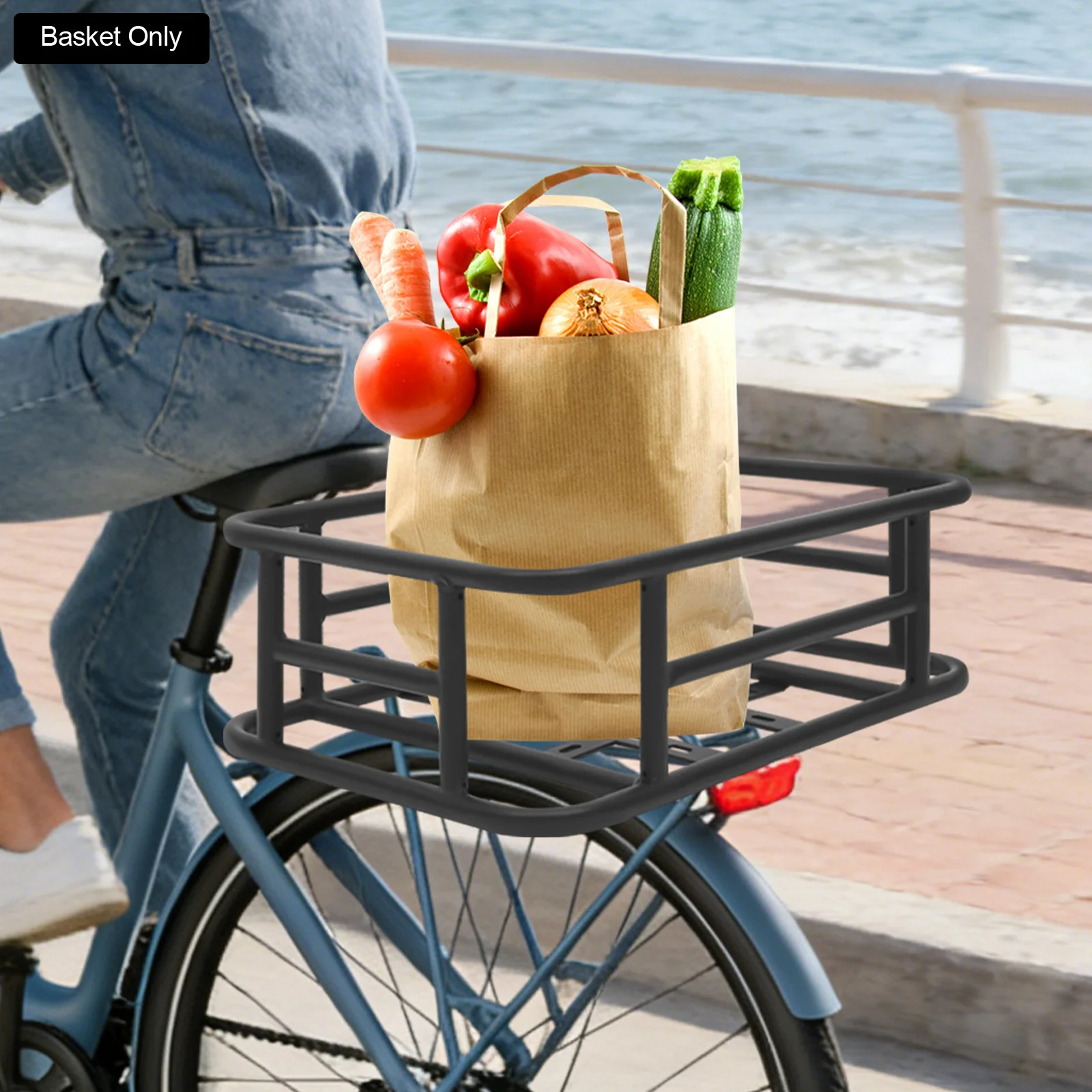 Fahrrad-Heckkorb, Abnehmbarer Fahrradkorb, Robuster und Langlebiger Fahrrad-Heckkorb