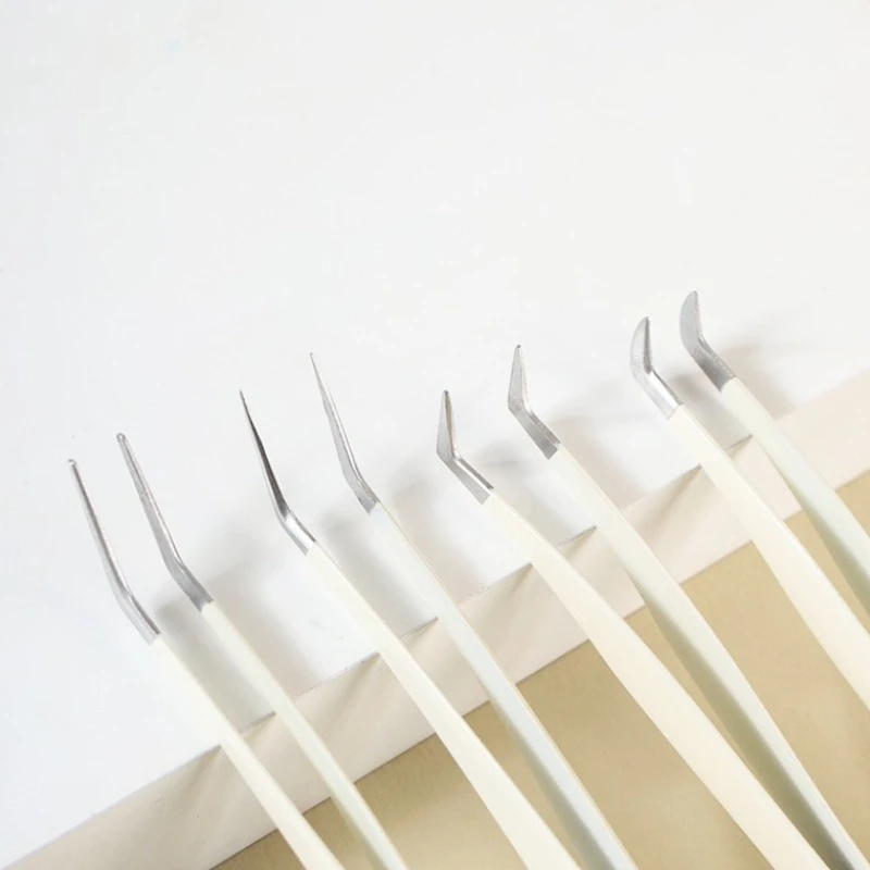 Pinça de cílios postiços para iniciantes, pinça para enxertia de cílios, beleza de cílios, clipe de sobrancelha, ferramentas de maquiagem