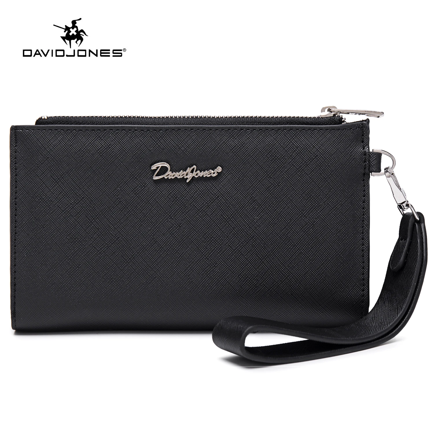 David Jones New Women\'s Wallet PU Leather Small Purses for Women Tassel Money Clutch Female Bag Solid Color Ladies Card Holder