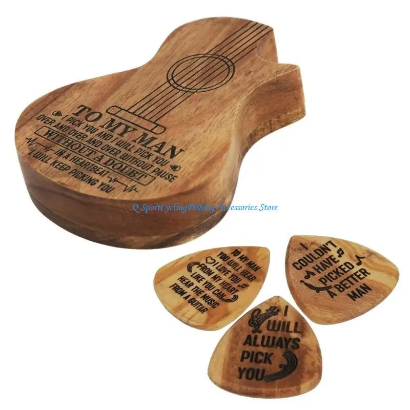 

Guitar Shaped Guitar Plectrums Case Guitar Picks Box Organiser and 3 Picks Kits