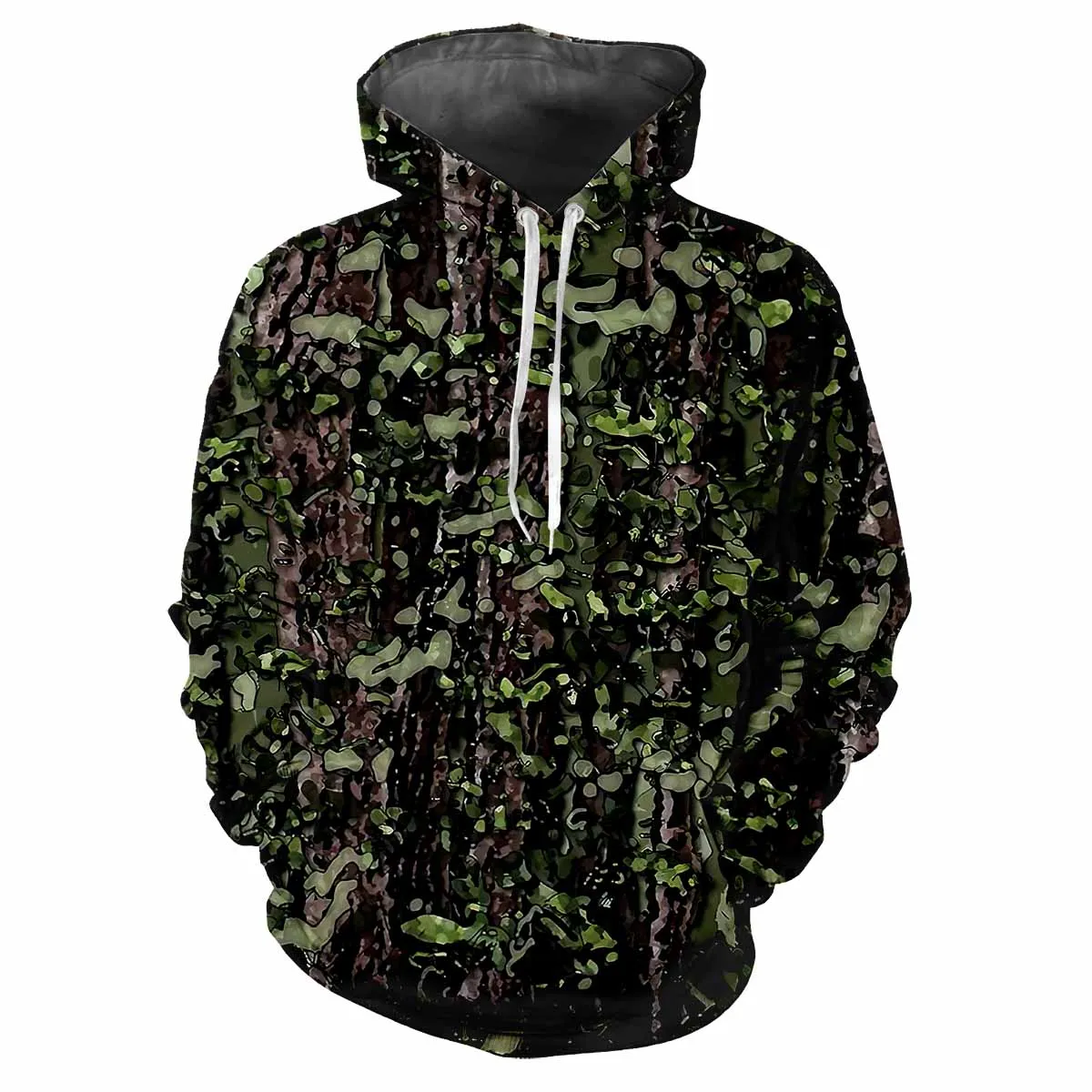 Men Hoodie Camouflage Hunting Animal Outdoor 3D Print Fashion Men\'s Hoodie Street Trend Loose Comfortable Casual Tops Clothing