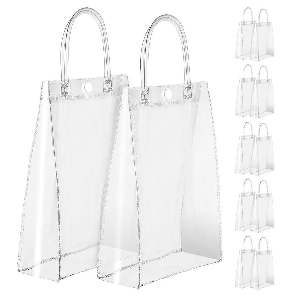 

12 Pcs Hand Gift Wedding Favor Bags Bags Durable Pvc Clear Favor Party Wedding Baby Shower Tote Storage Packaging