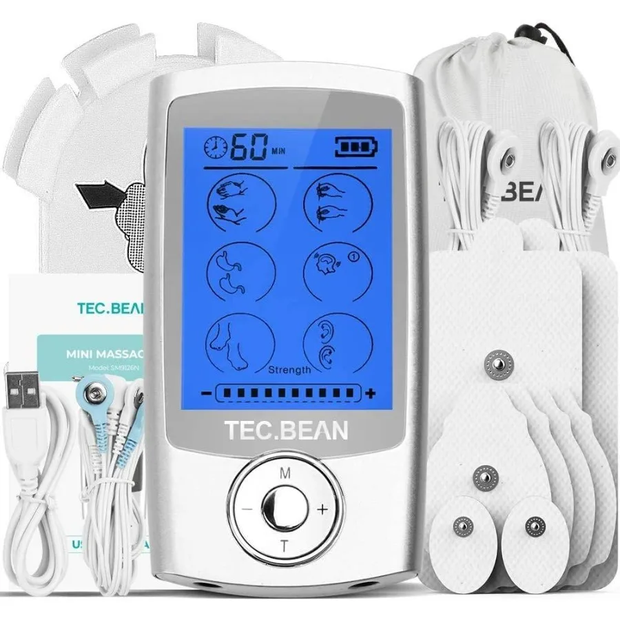 

TEC.Bean 24Modes TENS Unit Muscle Stimulator with 8 Electrode Pads