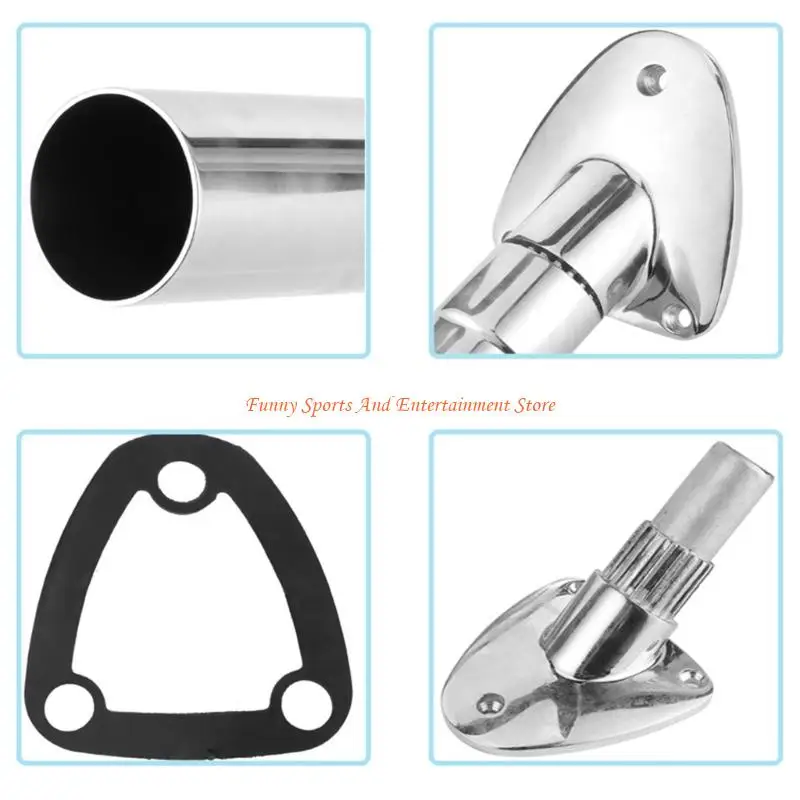 حامل قضيب صيد قابل للتعديل C4DE مثبت على سطح السفينة لقوارب الصيد مع قاعدة نونسليب وهيكل من الفولاذ المقاوم للصدأ