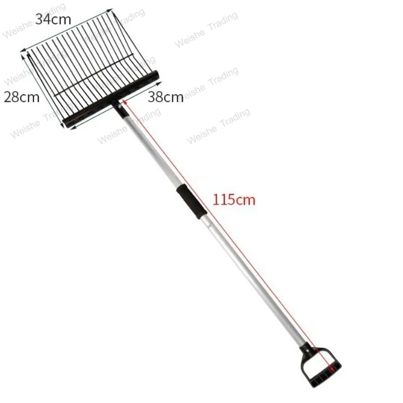 Aluminum Alloy Handle Horse Dung Iron Fork Long Pole Professional Equestrian Equipment Detachable Fork Stable Garden Hand Tools