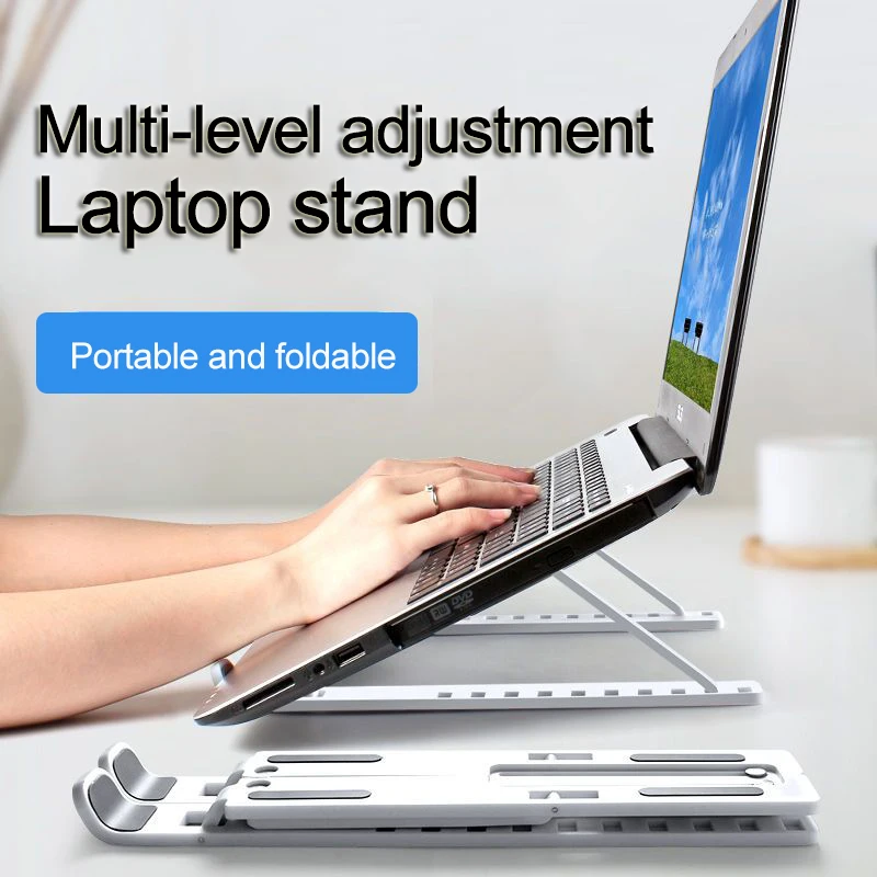 Portable Laptop Stand Aluminium Foldable notebook Stand Compatible with 10 to 15.6 Inches Laptops For Macbook Lenovo DELL