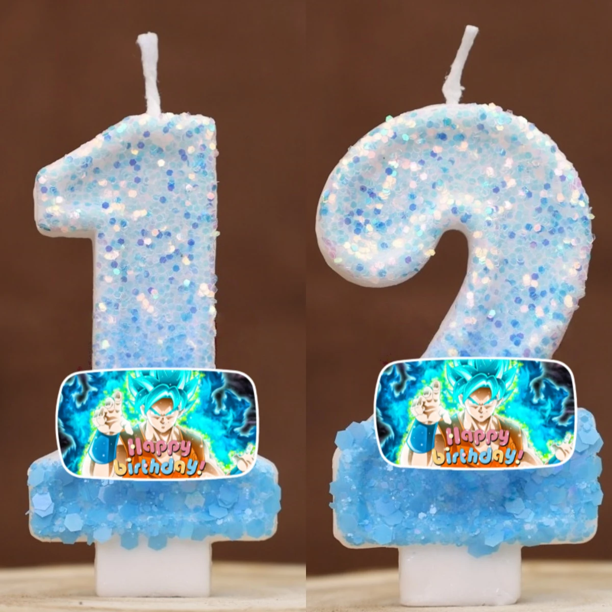 

Dragon Ball Son Goku Digital Candle Number 0-9 Kids Birthday Cake Decoration Supplies Cartoon Anime Party Accessories Supplies