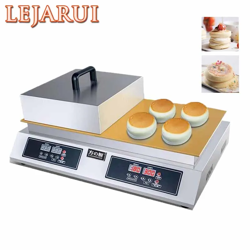 Commercial Double Head 110V 220V Souffle Maker Snacks Machine Copper Pan Rapid Heating Fluffy Pancake Baker Souffler Machine