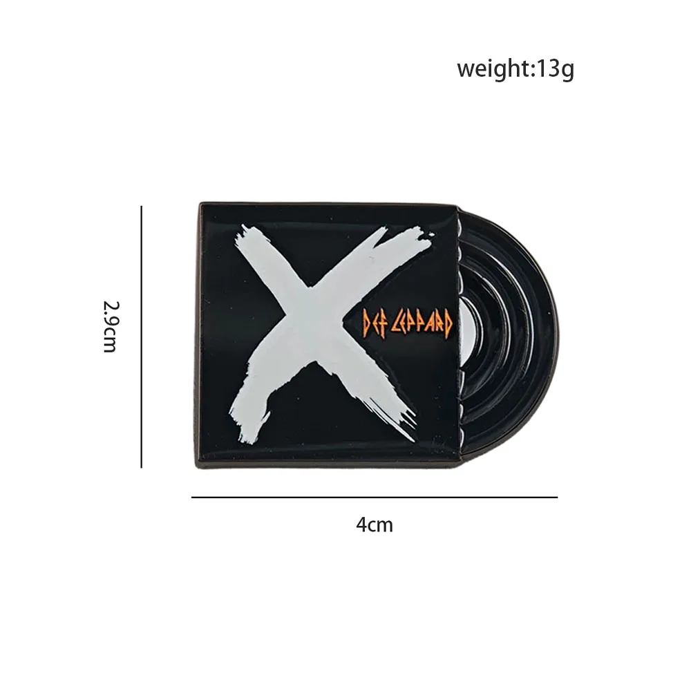 X Ten Album Metallbrosche Heavy Metal Rock Band Schallplatten-Logo Anstecknadel Musik-Fan-Sammlerstück Schmuck Jacken-Taschen-Charm Geschenk – Detail 8