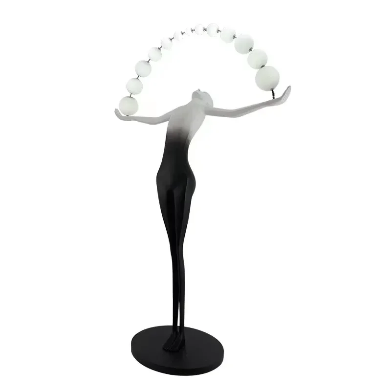 Artistic figure sculpture floor lamp model room exhibition hall hotel lobby decoration ornaments lighting fixtures