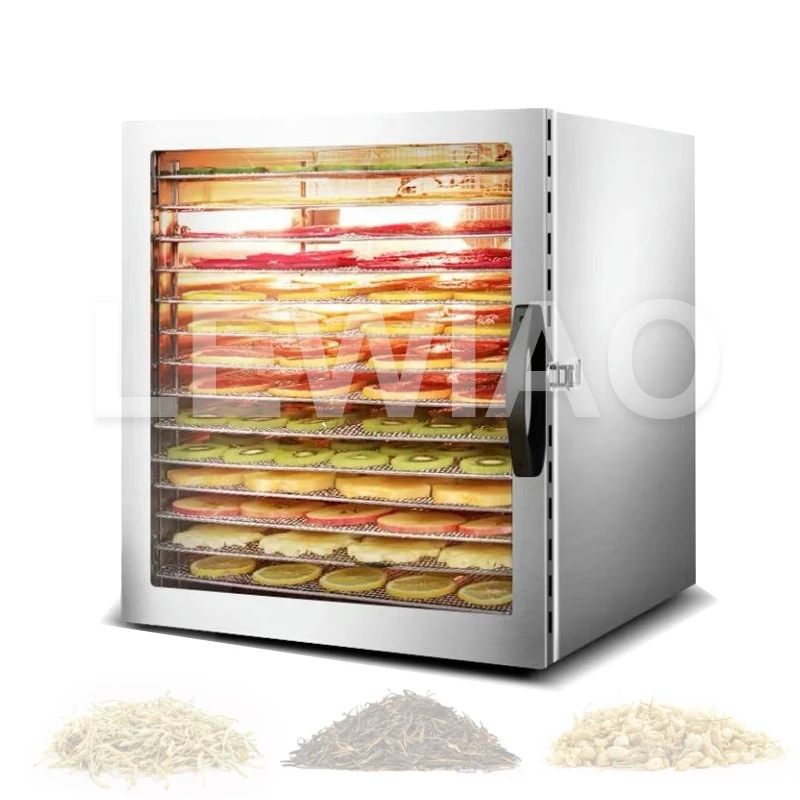 

High Performance Intelligent Food Drying Machine 10 Layers Fruit Dehydrator Touch Panel Cotton Candy Snacks Pet Treats Dryer