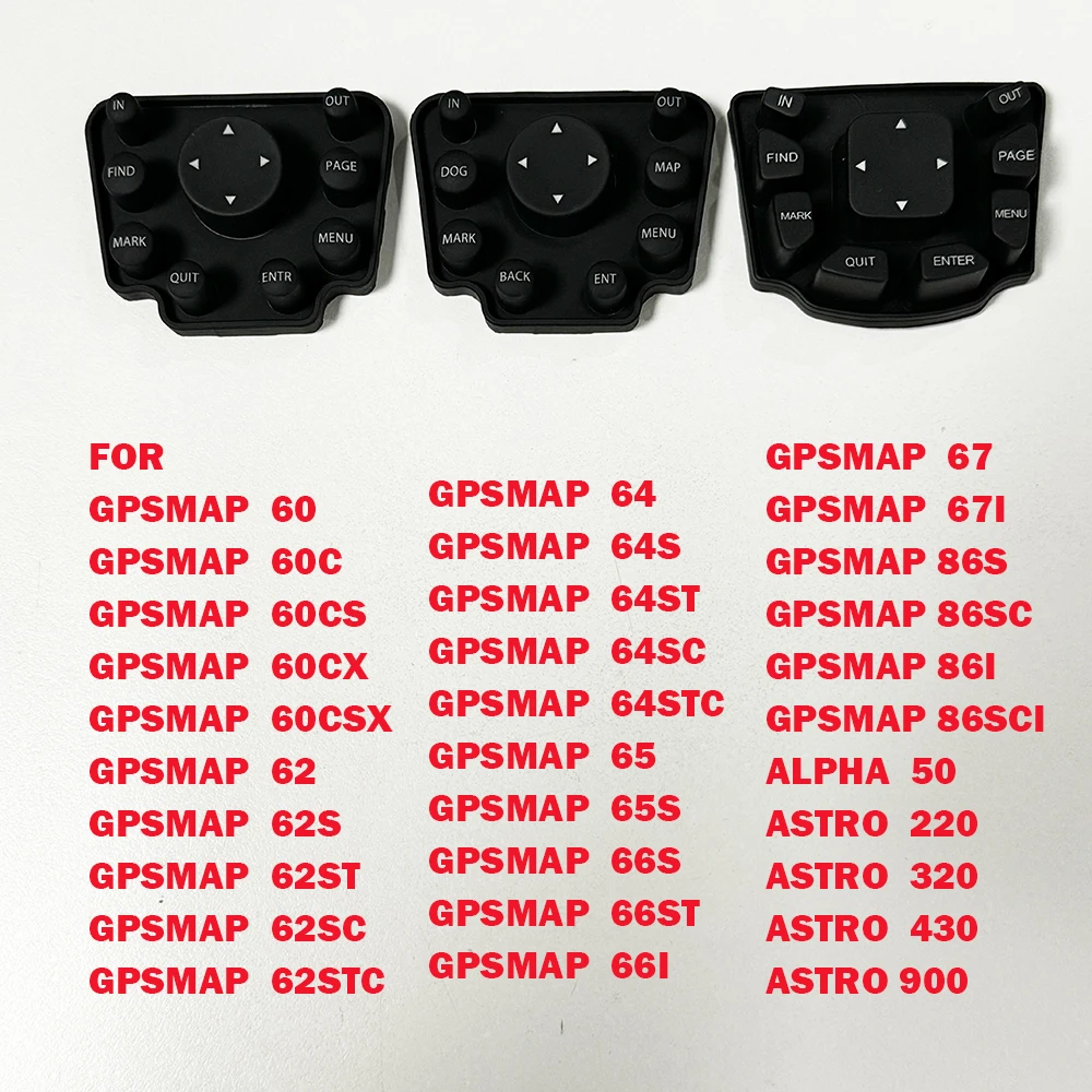 Rubber Button For GARMIN Astro 220 320 430 900 Alpha 50 GPSMAP 60 62 64 65 66 67 86 Keypad Keyboard Menu Damage Replacement