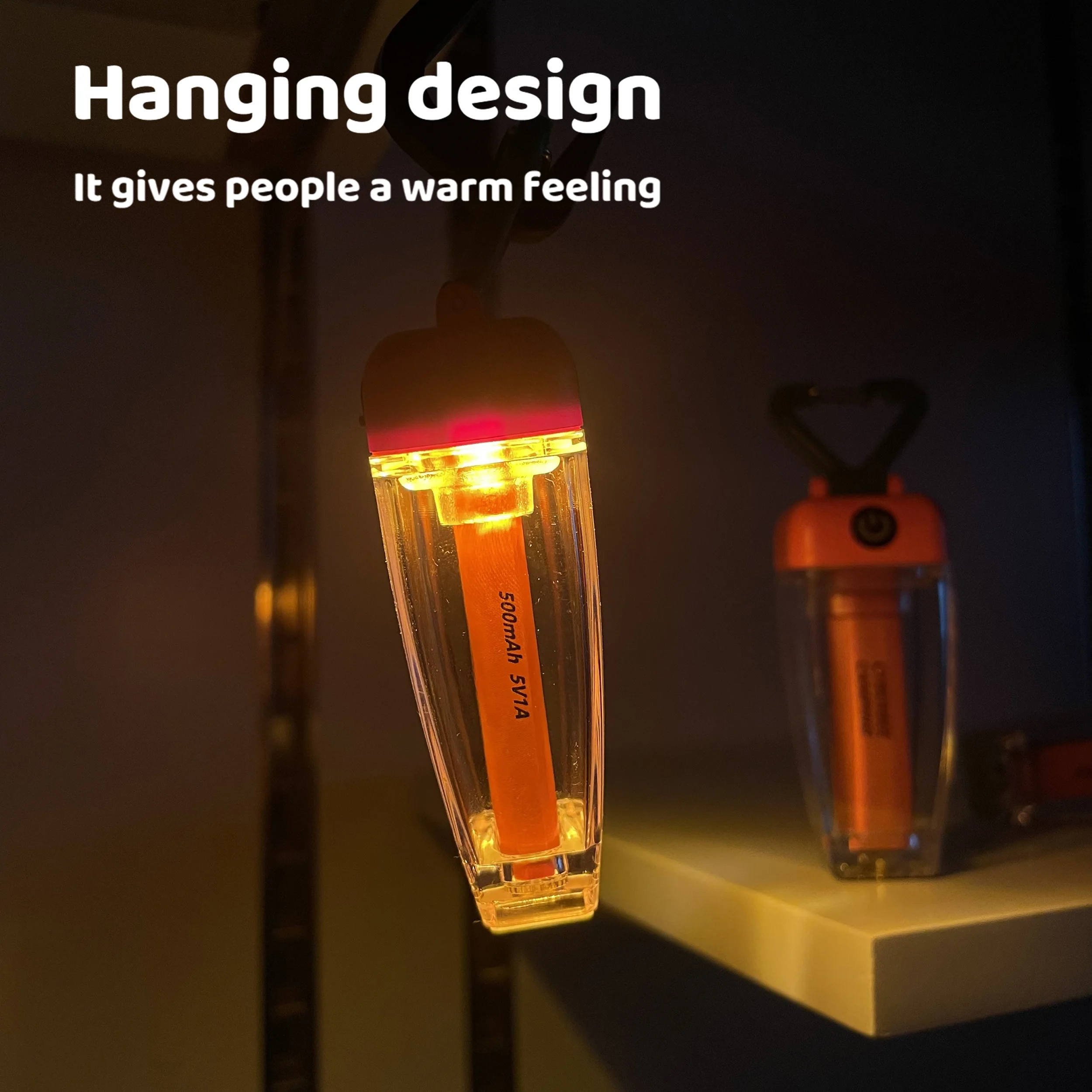 

Carrot Multifunctional Camping Lamp, Cute Portable Hanging Light for Outdoor Camping Hiking, Cyberbee LED Lamp with Carabiner