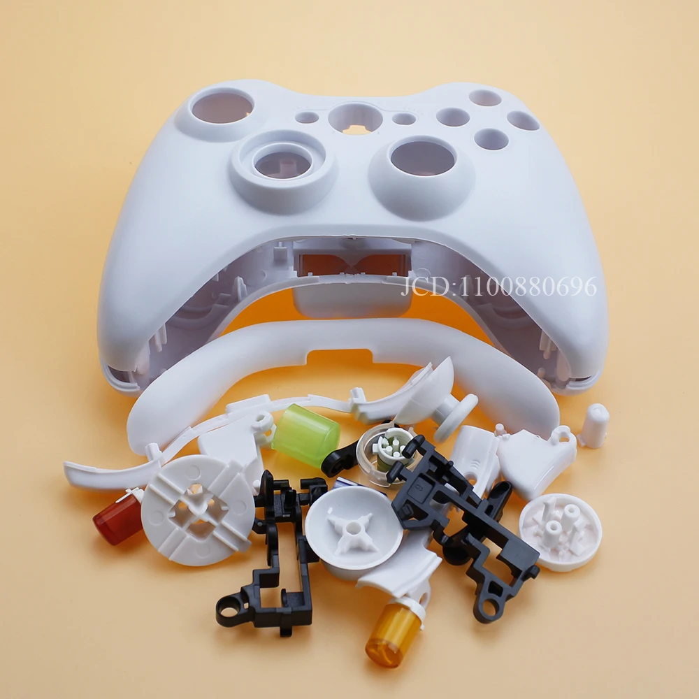 Picture 3: Plastic Chrome Hard Housing Shell Case For Xbox 360 Wireless Controller Front Back Cover With Full Set Buttons
