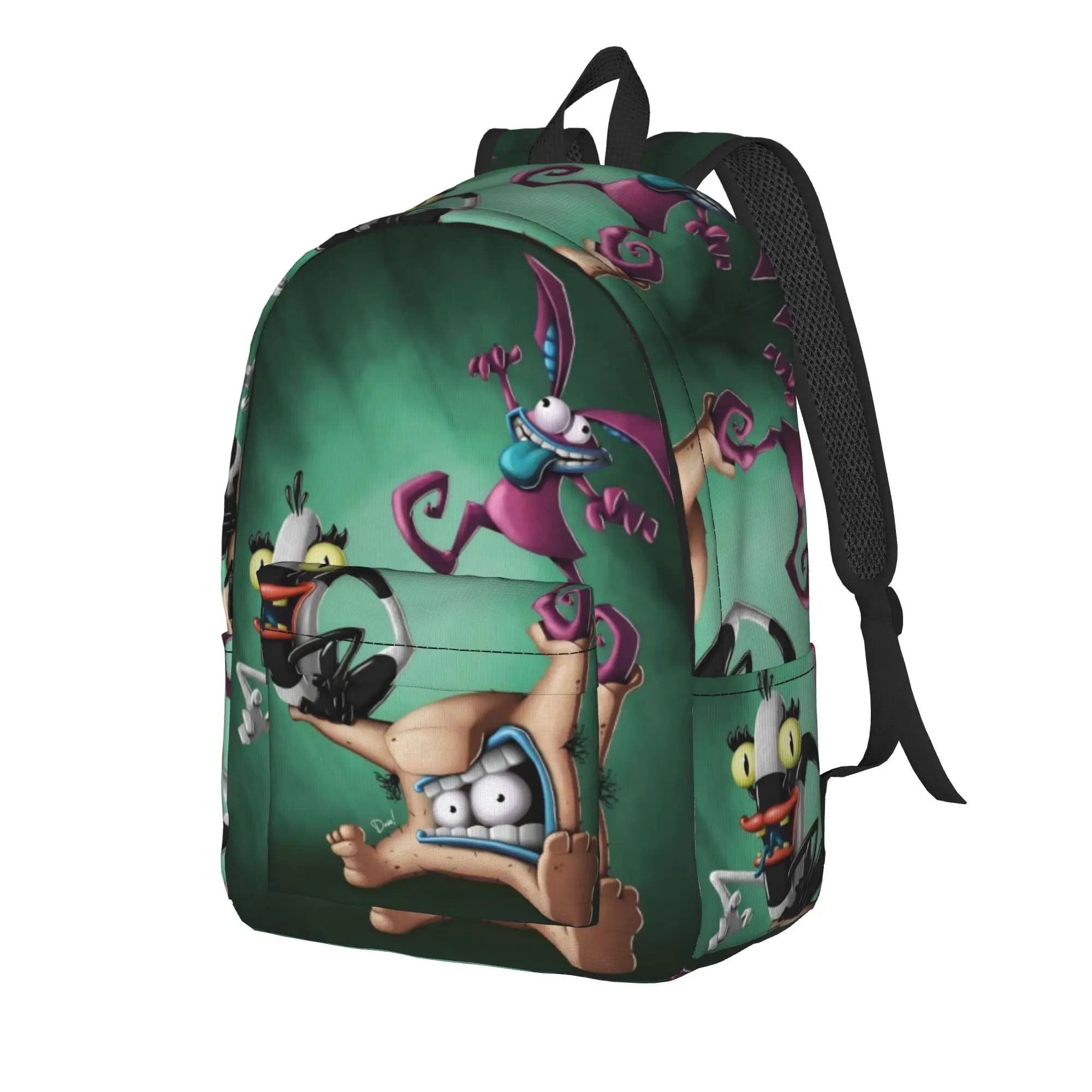 Aaahh Real M-Monsters  Cool Backpack Outdoor High School Hiking Travel  Daypack for Men Women Laptop Canvas Bags