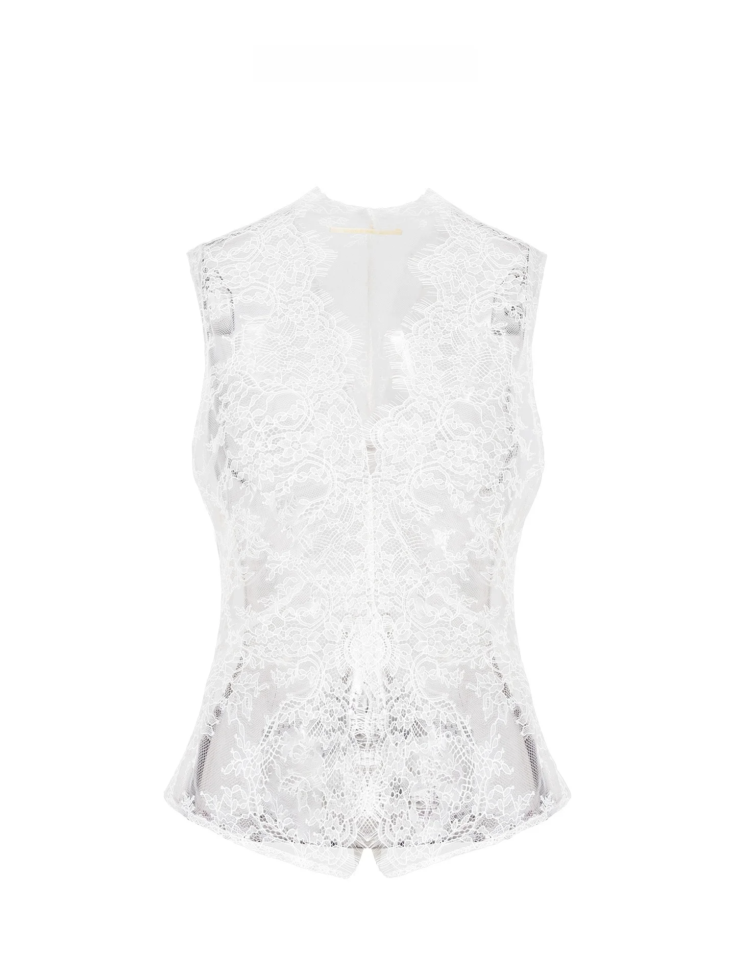 

Сексуальный белый кружевной кардиган-жилет Maggie Ma из полиэфирного волокна, облегающий, стандартной длины, Svel