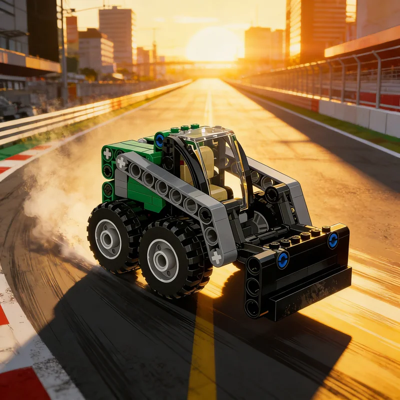 108pcs MOC Skid Steer Loader Technical Model Building Blocks Toys Architecture DIY Festival Gifts Creative Education Idea