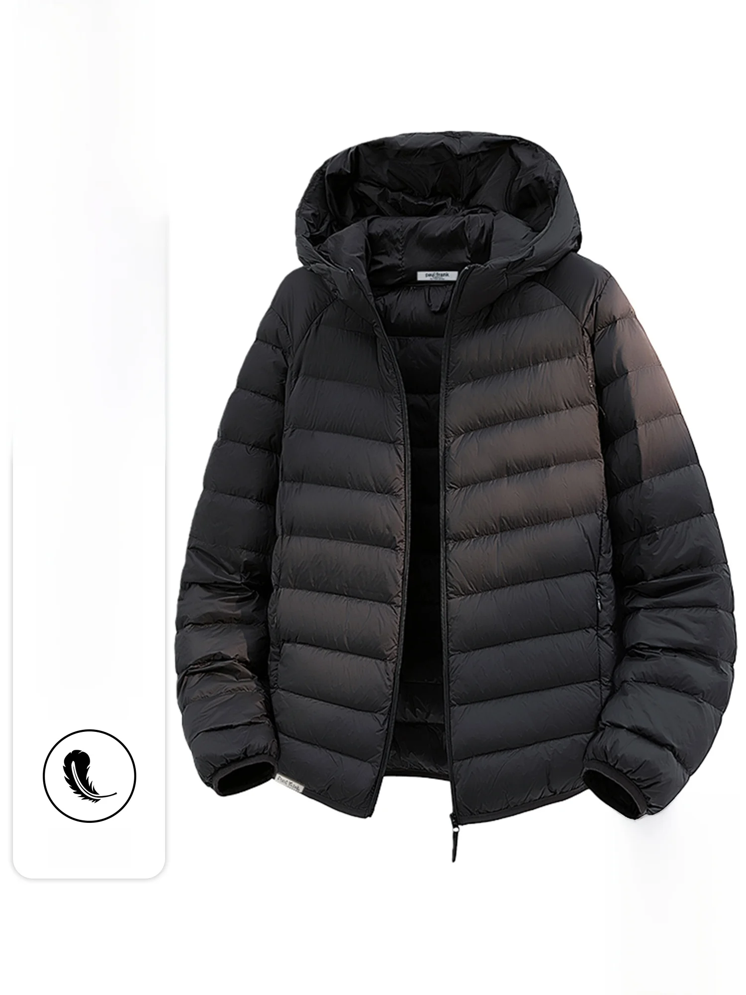 

PaulFrank Winter Lightweight Du down Jaet Men's Loose Fit Hooded Outerwear Warm Youth Faion Daily Wear Zipper Closure