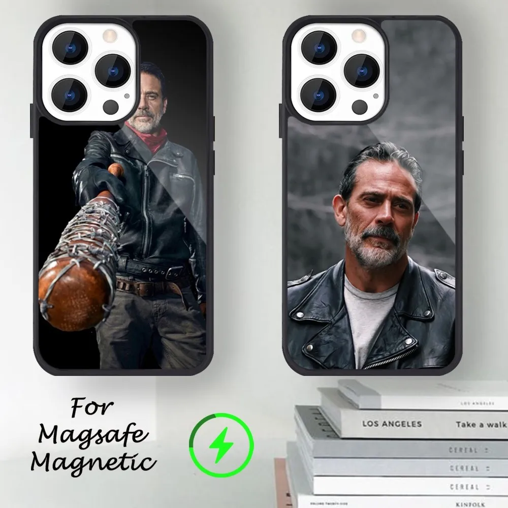 TV series T-The Walking Dead Negan Phone Case For iPhone 14 13 12 11 15 Pro Max Magsafe Magnetic