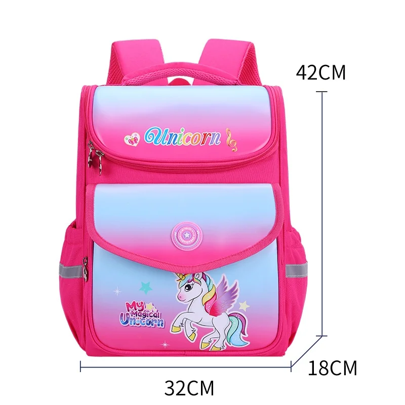 Sweet Gradient Girl Princess Unicorn Mermaid Boy Astronaut Backpacks New Children Fashion Large Capacity Schoolbags for Students