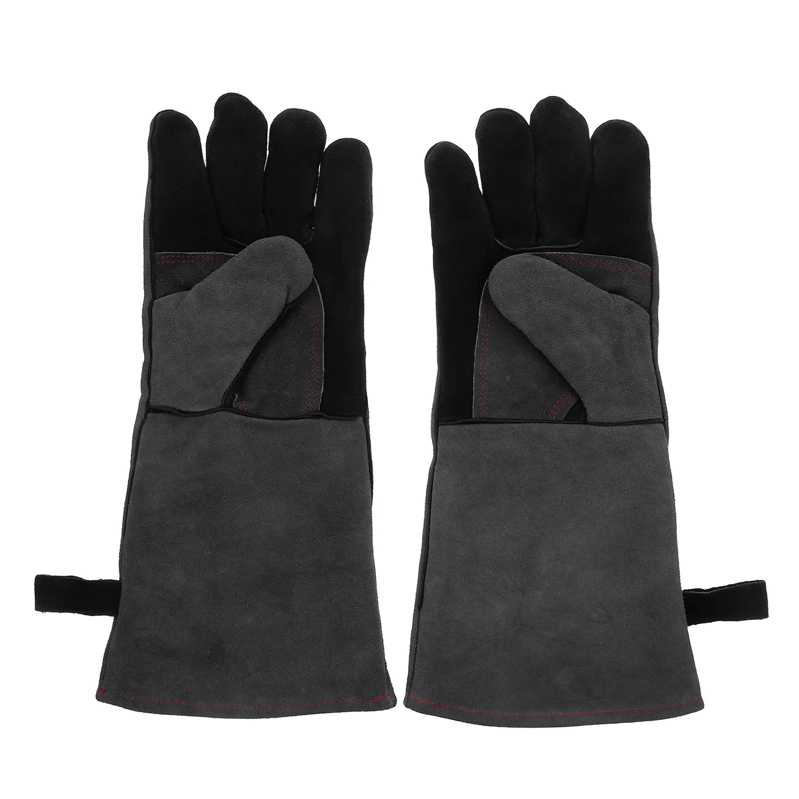 

BBQ Gloves Fireplace Fireproof High Temperature Resistance Cowhide Campfire Man