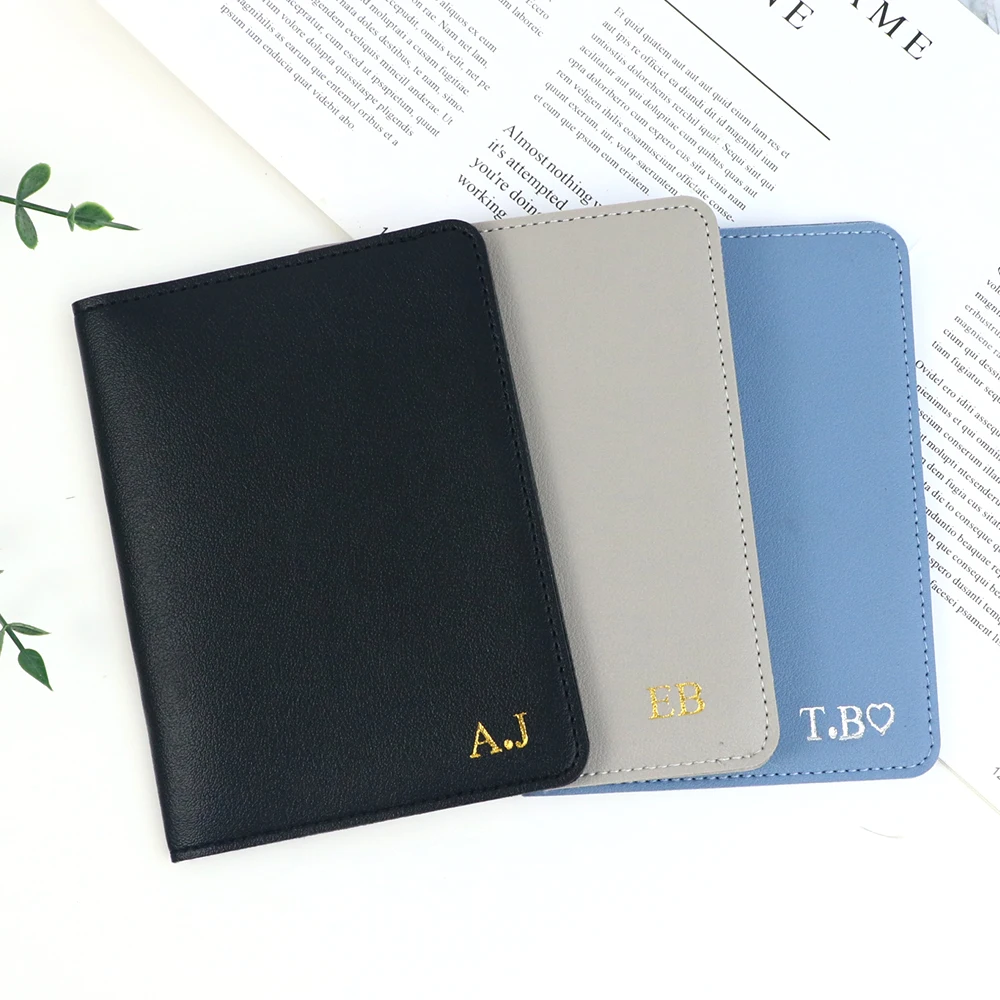 Personalisierter Reisepasshalter aus PU-Leder mit Namen, Reisepasshülle, Gepäck, Reisebrieftasche, Accessoires – Detail 4