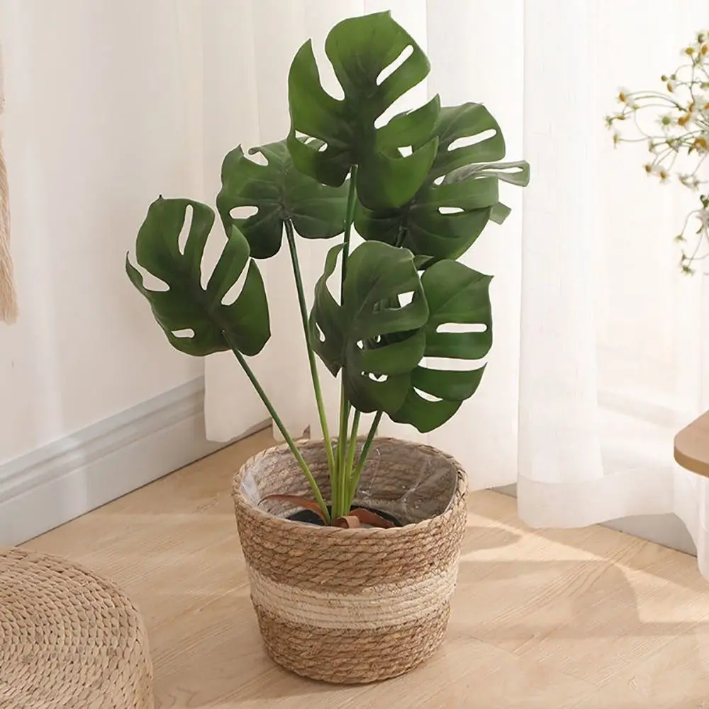 1Pcs For Garden Terraces Flower Pot Basket Rattan Straw Planter Basket Grass Woven Flowerpot Furniture Decoration Mini/S/M/L