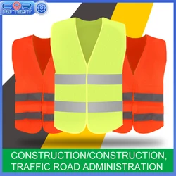 High Visibility Car Reflective Safety Ves Reflective Strip Jacket Vest Emergency Reflective Vest Fluorescent Mesh Gas Stations