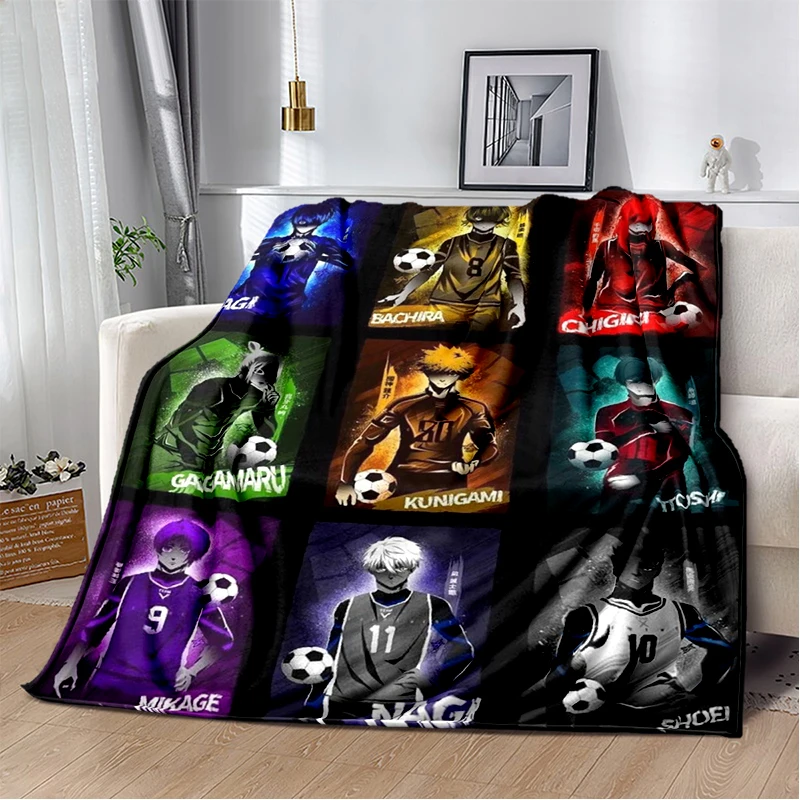 29 نمط الأزرق قفل Isagi كرة القدم الكرتون أنيمي لينة الفانيلا البطانيات ، رمي بطانية مريحة للأسرة أريكة غرفة نوم المنزل هدية #3