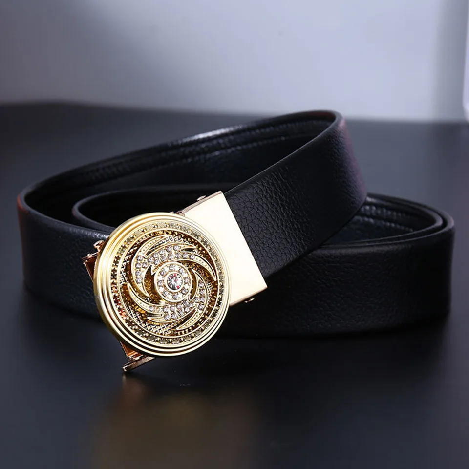 New Operation Automatic Buckle Belt Korean Edition Trendy Men High Quality Business Travel Middle And Youth Versatile Pants Belt