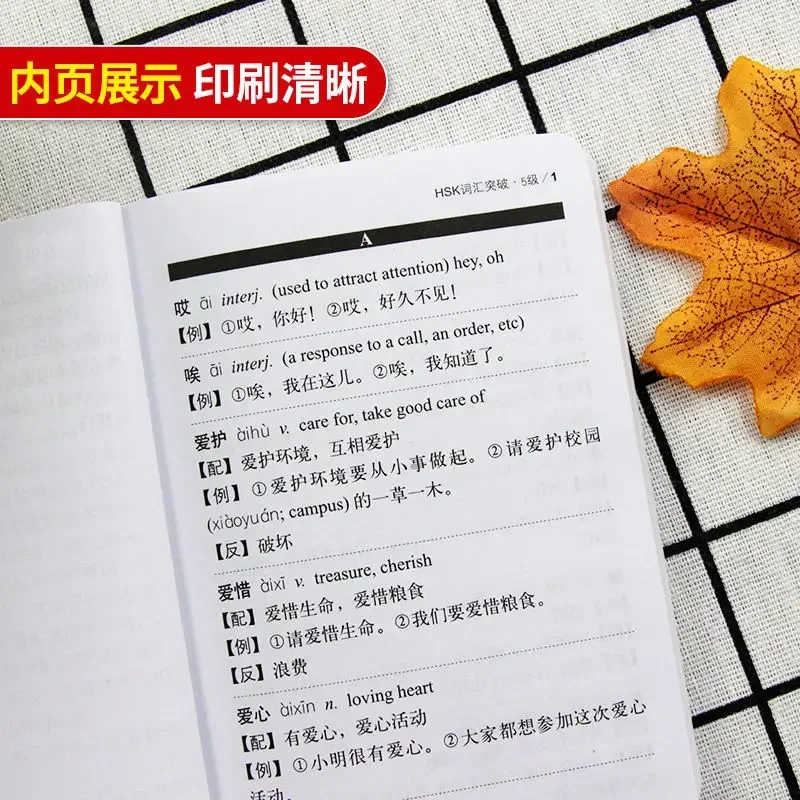 Learn Chinese HSK Vocabulary Level 1-6 4 Books Hsk Class Series students test book Pocket book Libros Livros Libros