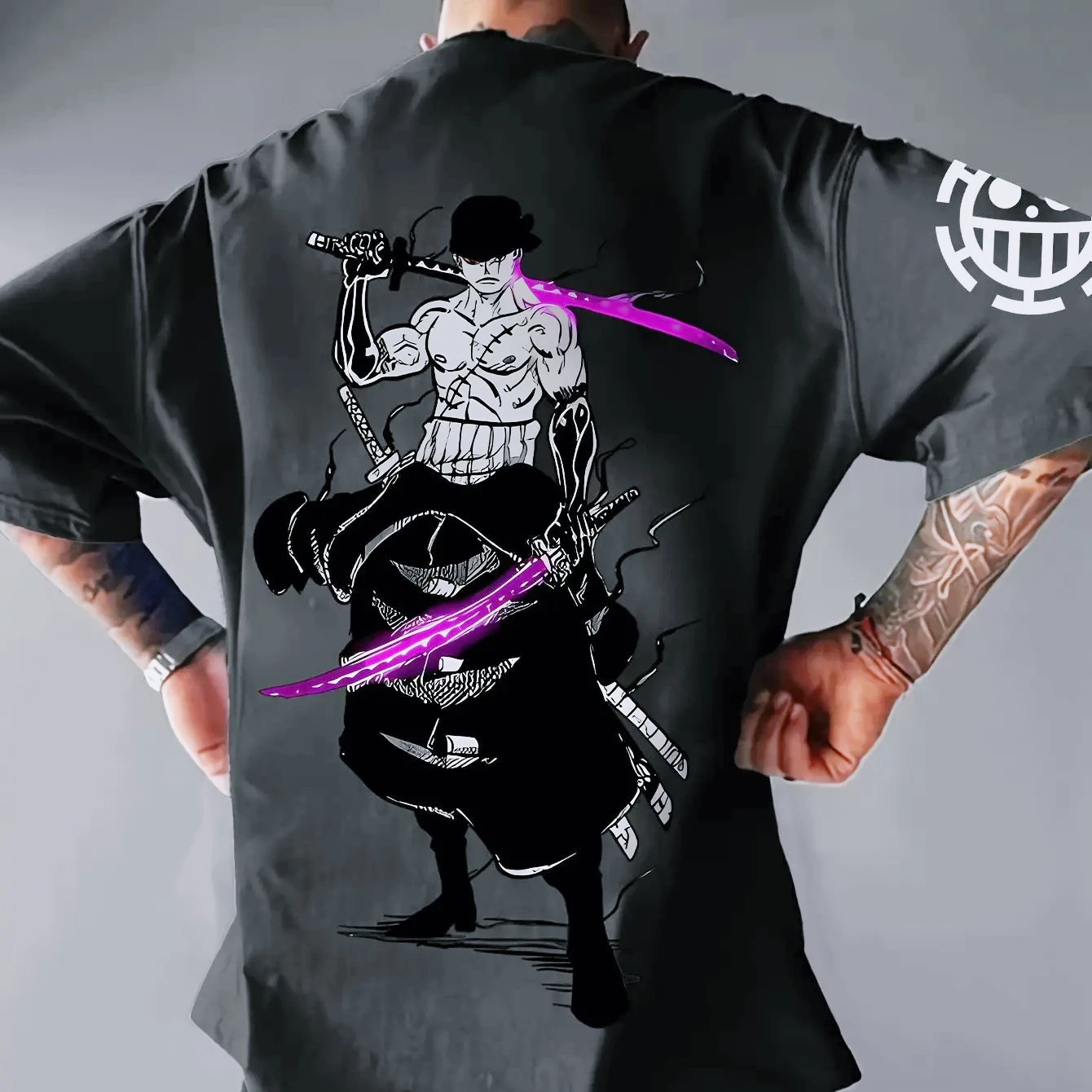 Uma peça zoro anime camiseta de manga curta masculina novo verão algodão streetwear casual topo gráfico camiseta oversized y2k roupas unisex