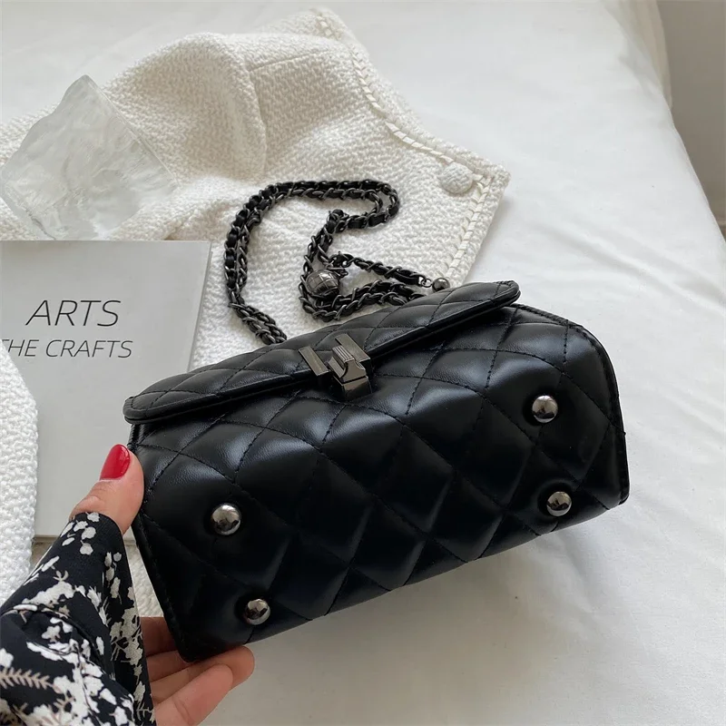 Designer Bag Luxury Women Crossbody Bag Diamond Lattice Handbag Ladies Cosmetic Satchels Black Shoulder Wallet Mini Bag 2024