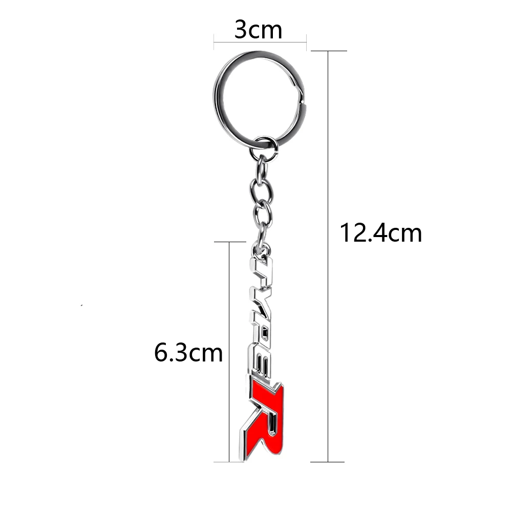 3D Metal Type R Typer Badge Car Styling Keychain Key Ring Key Chain For Honda City Spirior CR-V Accord XR-V HR-V CIVIC FIT Jazz