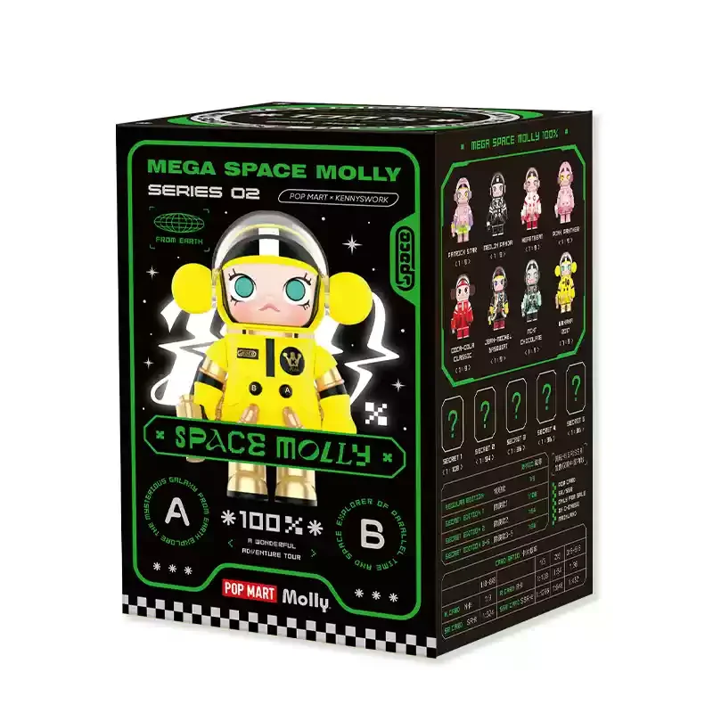 Mega Collection Series 100% Molly First Generation Second Generation Third Generation Cartoon Blind Box Popmart Trendy Handmade