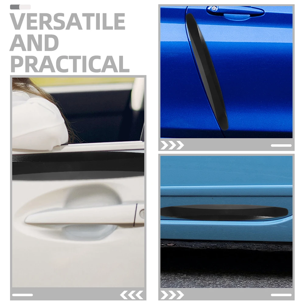 

4 Pcs Pure Black Anti-collision Protection Strip Car Door Protector Edge Automotive