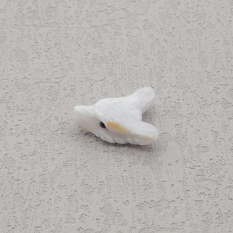 Natural Agate 20mm Hand Carved Wolf Head Pendant Bead ,Semi-precious Stone Fashion Jewelry Necklace Accessories