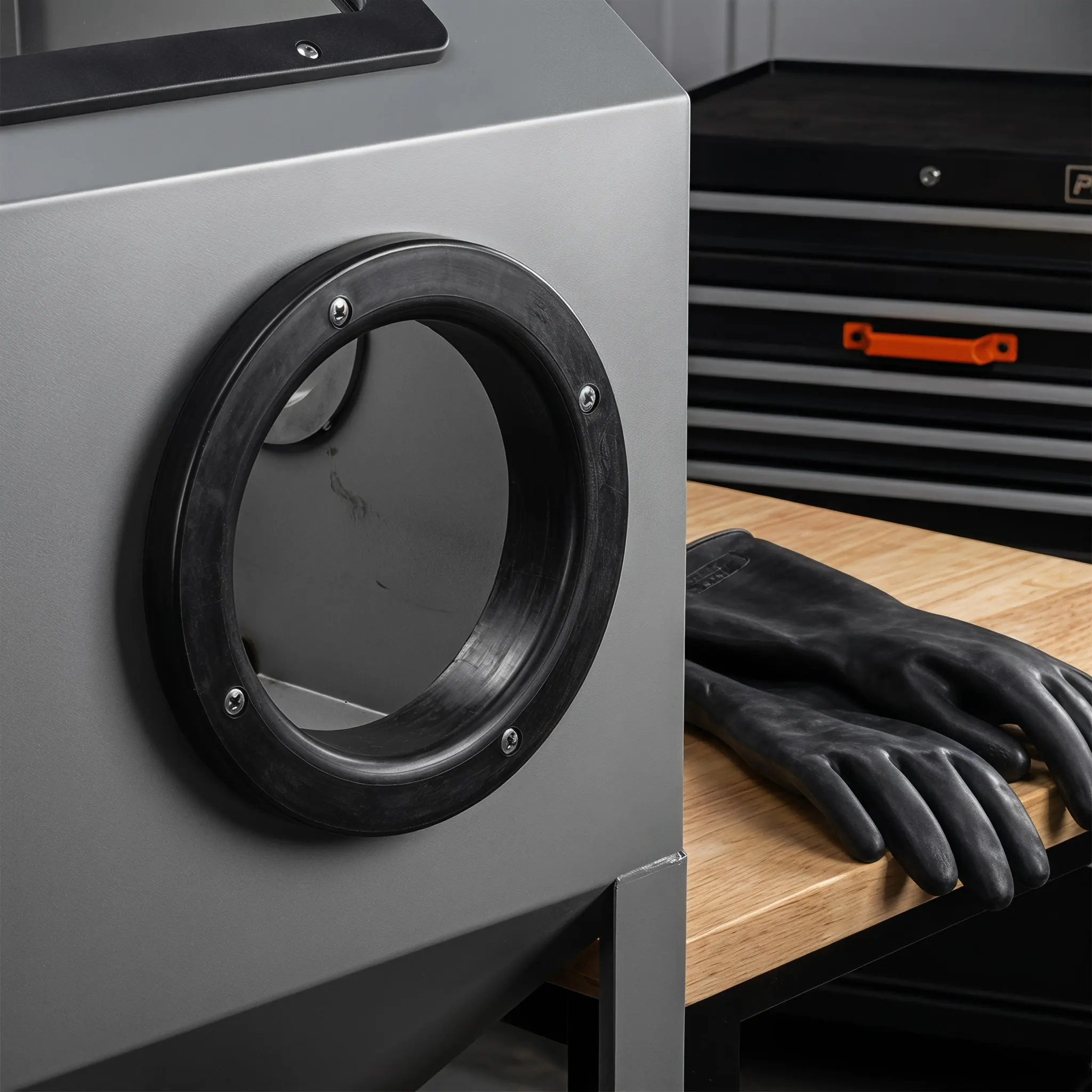 Sandblaster Cabinet - Plastic Holder Hoop for Sandblasting Gloves