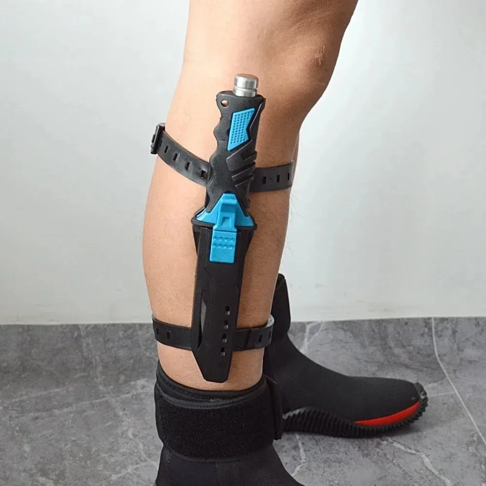 سكين غوص للإنقاذ من Fire Brigade، قاطع شبكي بحبل بحزام الساق مع كسارة زجاجية، معدات صيد الأسماك في الهواء الطلق #5