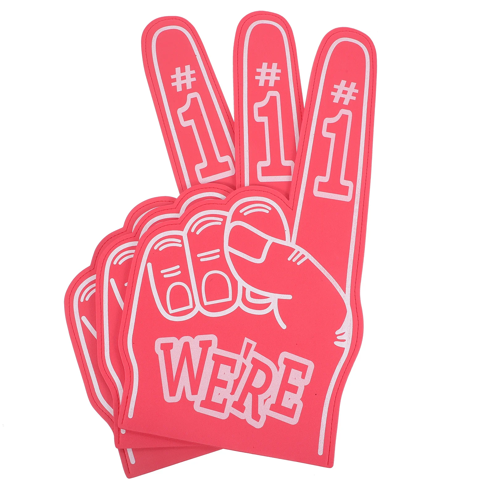 3Pcs Foam Finger Giant Vibrant Reusable Comfortable Party Prop for Sports Events Concerts Cheerleading Games Fan Festivals