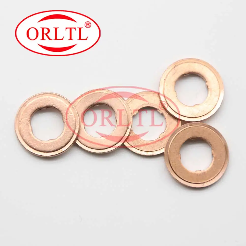 4PCS ORLTL F00VC17503 1.5MM Injector Washer Shims Copper Rings Gasket Thickness 7.1*15*1.5 for BOSCH