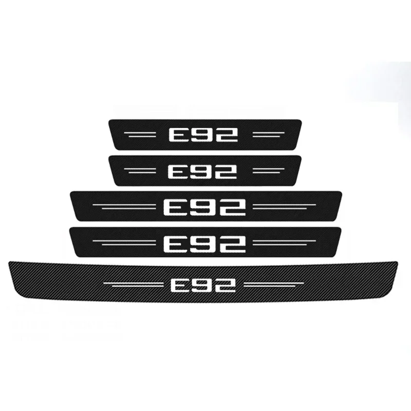 

Car Door Threshold Protective Decals Doorsill Trim Stickers for BMW E92 Logo 2023 Pedal Guards Trunk Bumper Strip Decoration