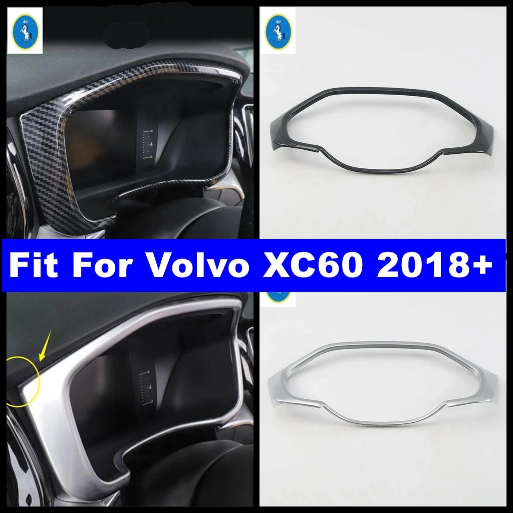 

Matte / Carbon Fiber Look Car Interior Refit Dashboard Instrument Screen Decor Accessories Cover Trim For Volvo XC60 2018 - 2024