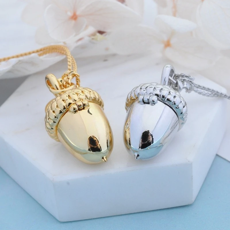 

S925 sterling silver personality can open the pine cone creative pendant item couple unpopular fashion series