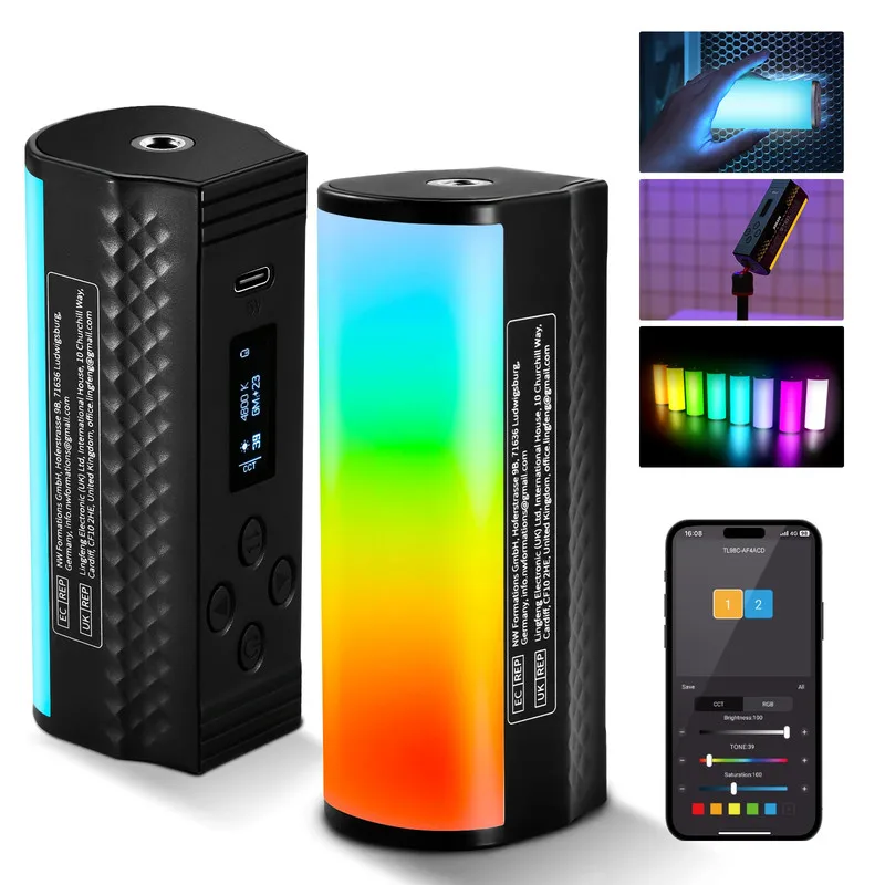 

NEEWER TL98C Магнитная светодиодная палочка RGB с поворотом на 360 люкс на 0,5 м 2500–10000 К CRI97+ и беспроводным управлением через приложение/DMX