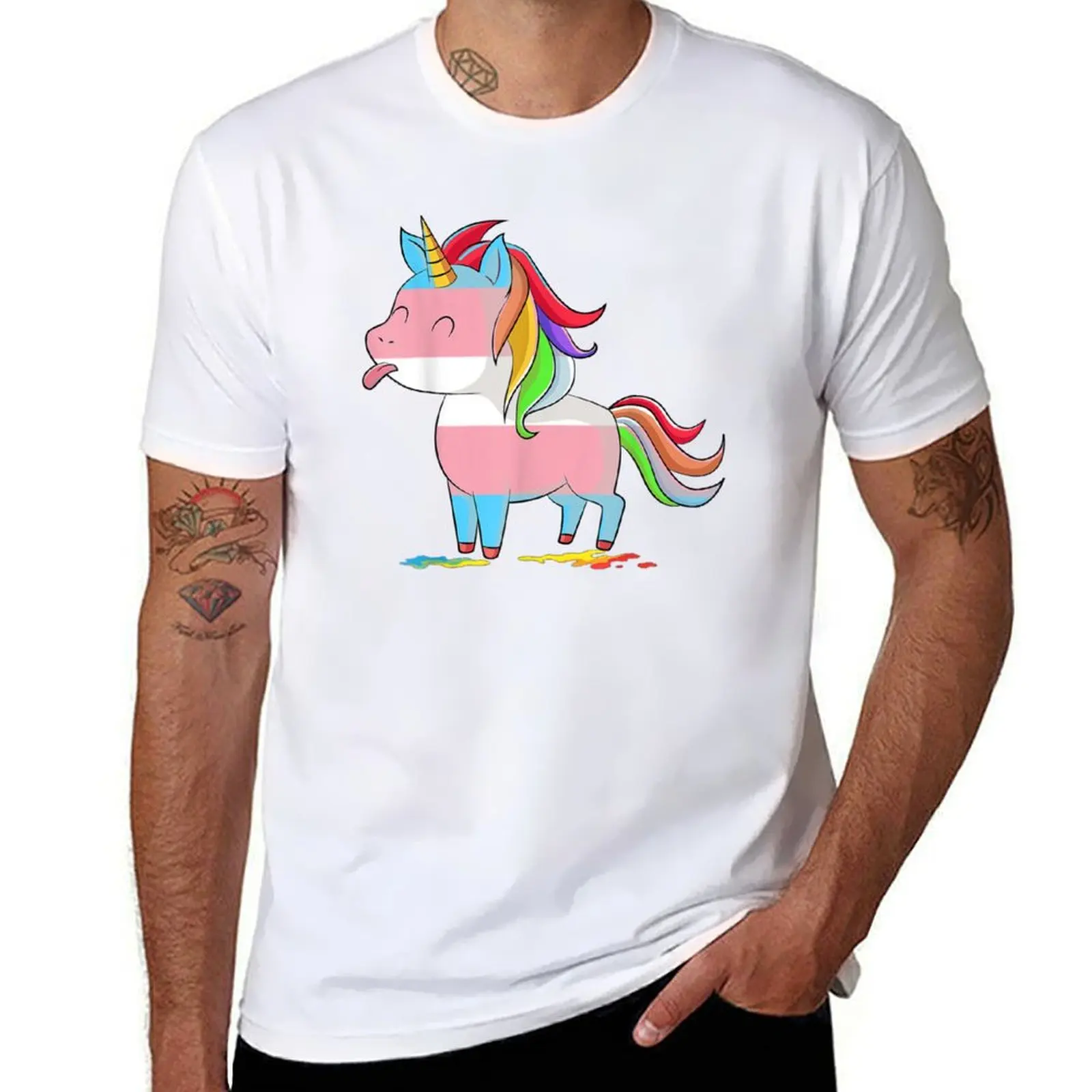 

Transgender Unicorn-LGBTQ Trans Pride T-Shirt funny t shirts man man tshirt