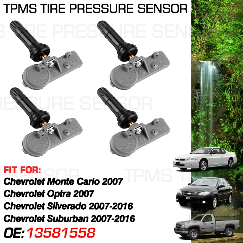 

13581558 Tire Pressure Sensor For Chevrolet Optra Monte Carlo 2007 Chevy Silverado 1500 2500 3500 Suburban 1500 2500 2007-2016