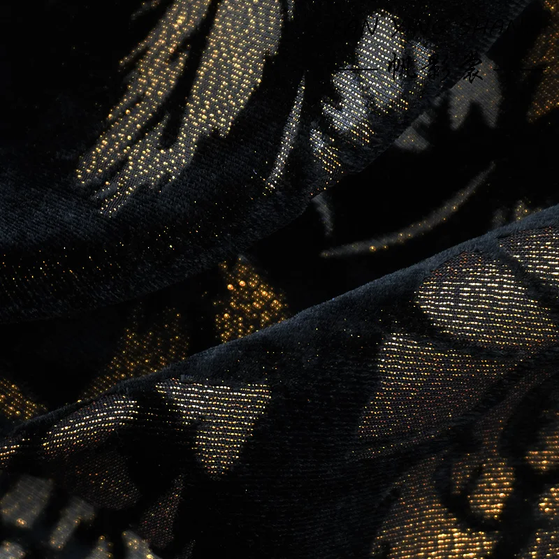 

2025 Golden Rose Burnt Out Velvet Fabric For Dress Shirt Diy