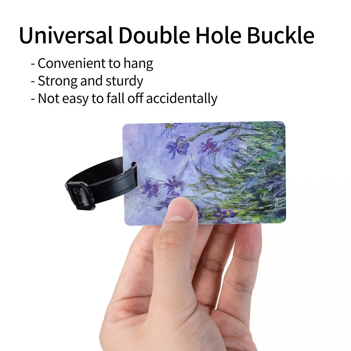 كلود مونيه ليلك القزحية علامات الأمتعة حقيبة الملحقات السفر المحمولة الأمتعة الصعود علامة التسمية حامل معرف اسم العنوان