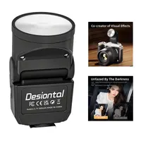 F02 Mini cámara Flash Speedlite para Canon Nikon Sony Fuji Olympus la mayoría de las cámaras SLR GN8 6500K Flashes con zapata fría